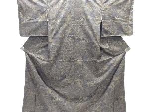 大特価品　未使用品　花更紗模様織り出し本場泥大島紬着物(5マルキ)